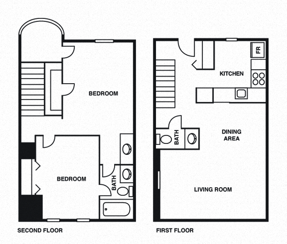 Floor plan for 2 beds, 1.5 baths, 1776 sqft